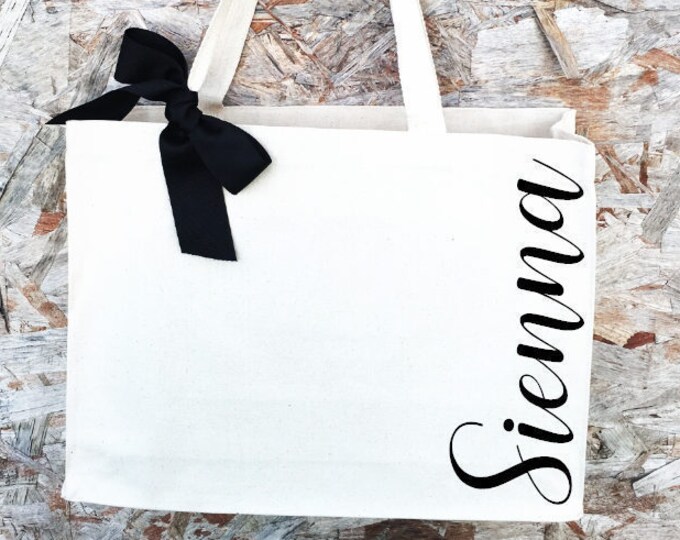 Personalized tote bag, Custom tote Bridesmaid Tote bridesmaid gift teacher wedding planner team nurse staff therapist appreciation tote bag