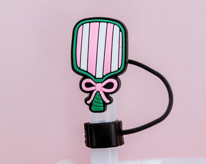 Pickleball Straw Topper, Tennis Racket Straw Topper, Padel Racket Straw Topper, Sports Tumbler Accessory, Fun Cup Accessories