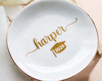 Graduation Gift for Her | Graduation Jewelry Dish | Daughter Grad Gift | College Graduation | Personalized Trinket Dish | Class of 2026 Gift