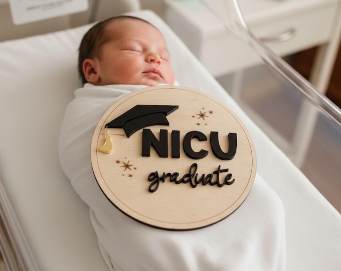 NICU Graduate Sign, I'm a NICU Grad sign for Hospital, nicu warrior gift, Peace Out nicu, nicu coming home