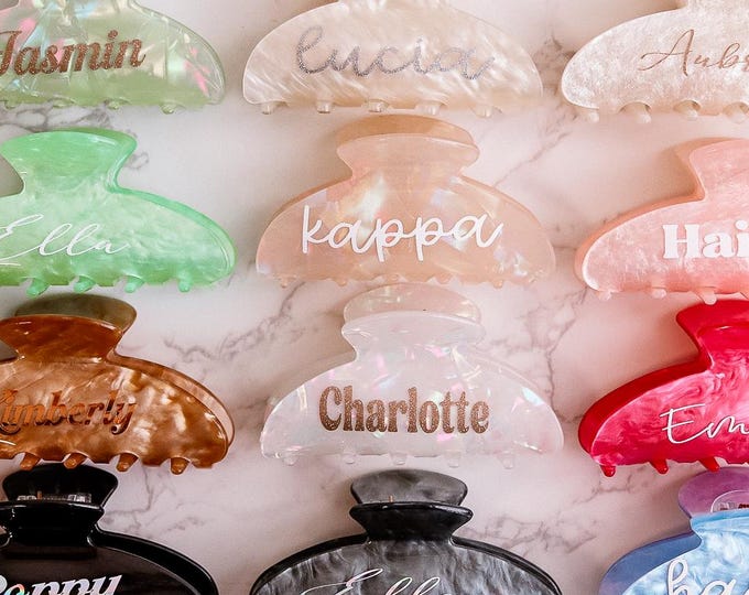 Personalized Hair Claw, Hair Clip