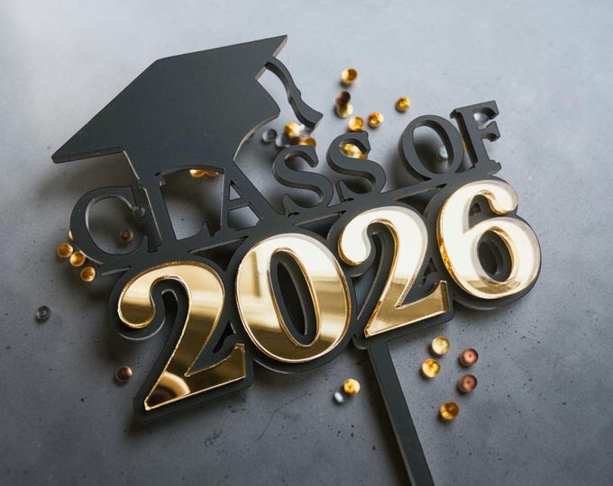 2026 Graduation cake topper, Custom Graduation Cake Topper, Class of 2026 Cake Topper, 2026 Graduation Cake Topper, GRADUATE Cake Topper