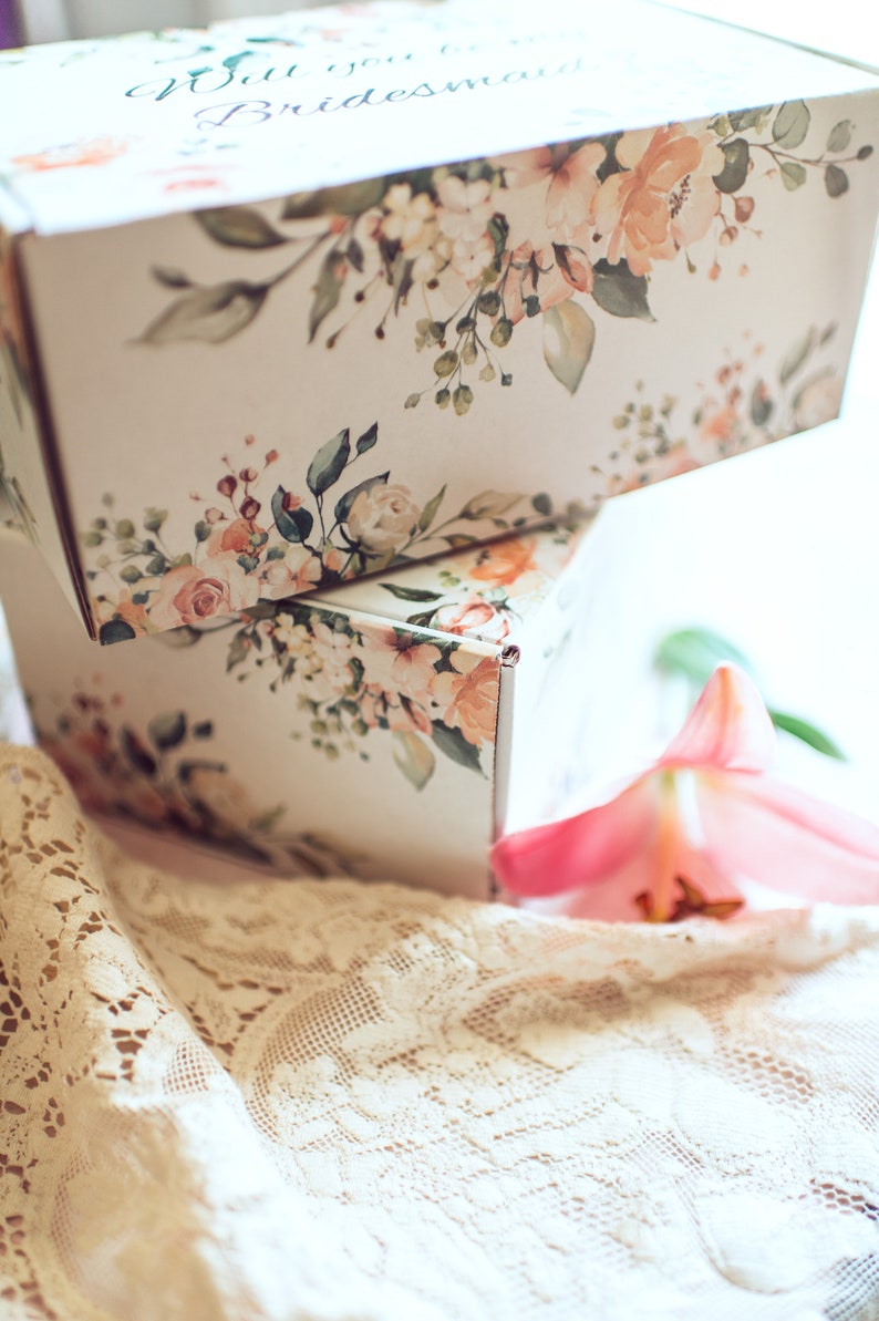 Personalized Gift Box Empty Custom Gift Box Floral Gift Box Etsy