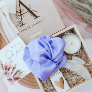 Bridesmaid Gift Box Engraved Keepsake Wooden Box for Wedding Bridesmaid ...