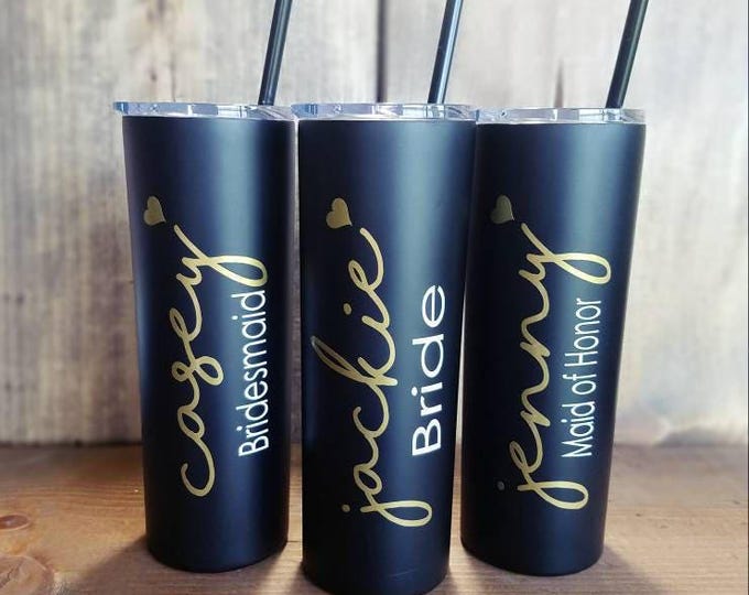 Wedding Tumbler,Bridesmaid Tumbler,Personalized Tumbler,Stainless Steel Tumbler,Steel Tumbler,Future Mrs Tumbler,