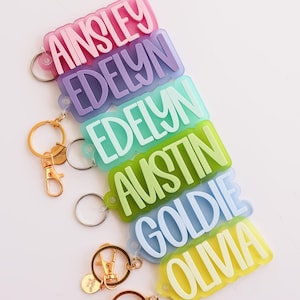 Personalized Backpack Name tag, Personalized Keychain, Personalized name plate, Name keychain, name tag, name plate, back to school name tag