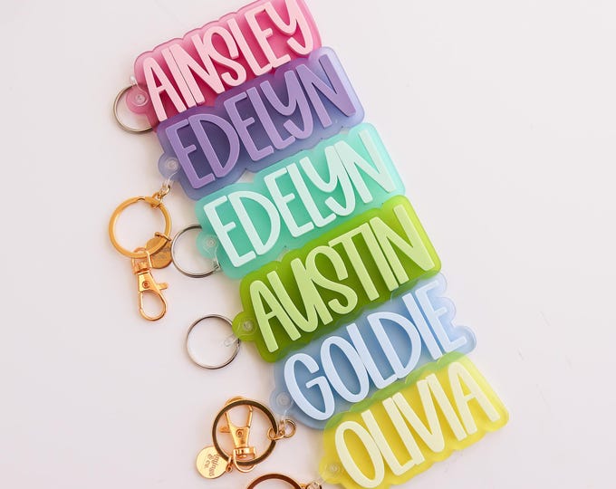 Personalized Backpack Name tag, Personalized Keychain, Personalized name plate, Name keychain, name tag, name plate, back to school name tag