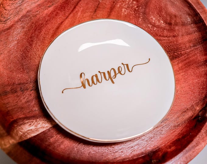 Personalized Jewelry Dish, Christmas Gift for Her, Jewelry Dish, Stocking Stuffer