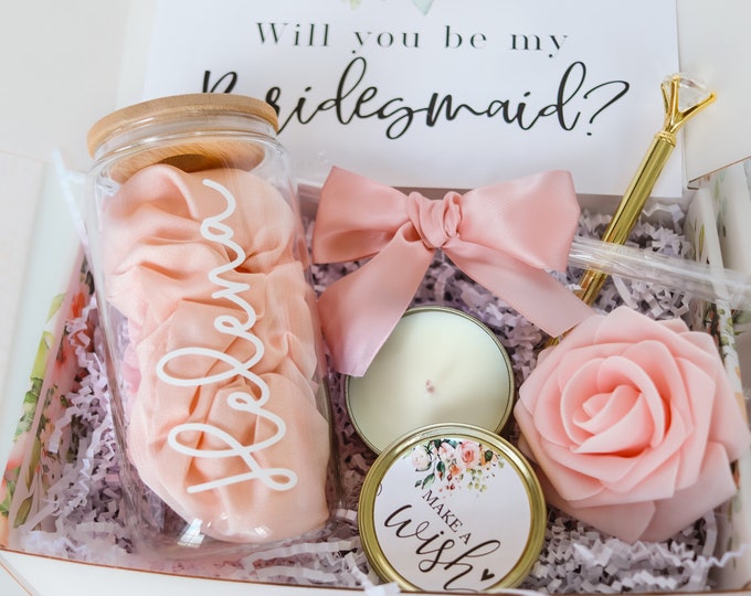 Bridesmaid Proposal Gift Box Set Bridesmaid Proposal Box Will You Be My Bridesmaid Gift Box Rose Gold Bridesmaid Gift Set blush Gift set