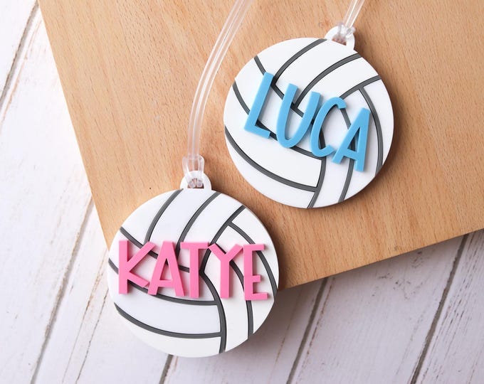 Back to school tag,Personalized volleyball name tag, Personalized volleyball Keychain, Volleyball mom tag, Volleyball season keychain
