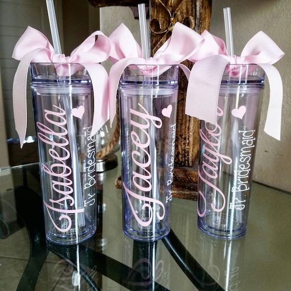Bridal Party Tumbler - Custom Tumbler with Straw - Personalized Bridal Party