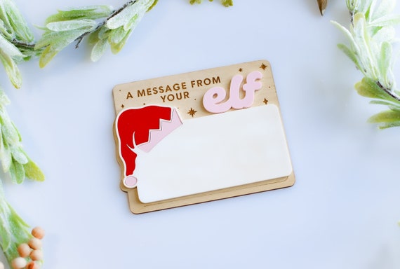 elf message board, pink elf message board, Dry Erase, Elf Message Board, elf props, Elf Decor  Message, Christmas Holiday Elf Tradition