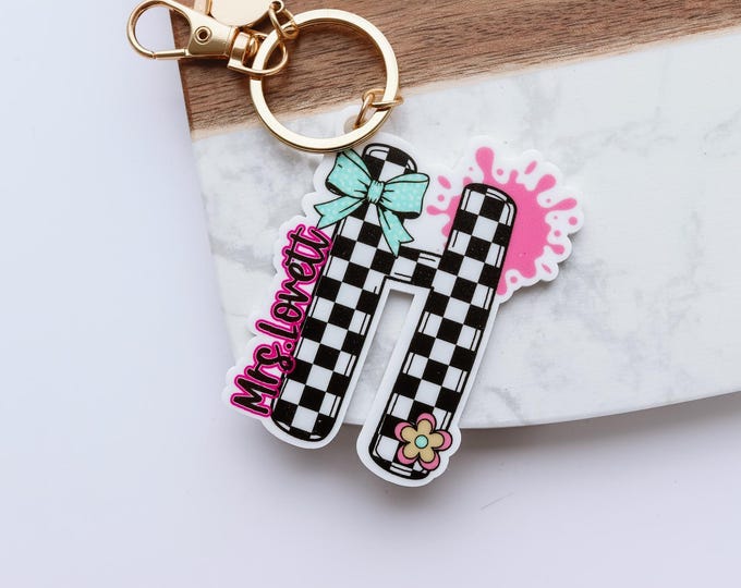 teacher key lanyard wristlet, Custom Lanyard Keychain, Teacher keychain, wristlet keychain, Custom Keychain, Key Holder, Badge Lanyard, tag
