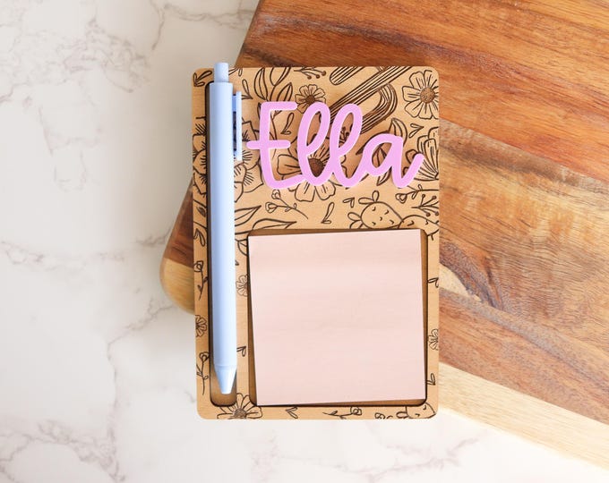 wooden sticky note holder, Appreciation Gift, Teacher Christmas gift, nurse gift, personalized sticky notes holder