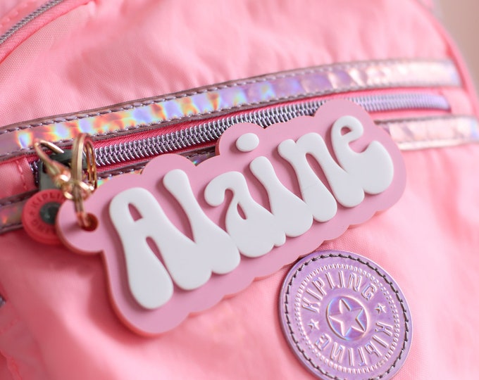 Backpack tag, Personalized keychain for kids, custom name tag for boys, backpack name tag, keychain Personalized, lunchbox tag for kids