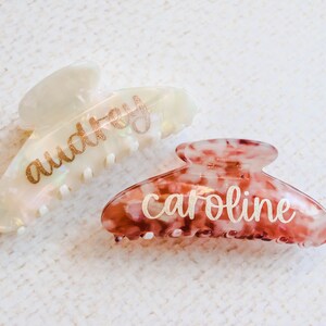 Personalized Acrylic Hair Claw Claw Hair Claw  for Thick Thin Hair Daily Claw Girlfriend Gift Bridesmaid Gift