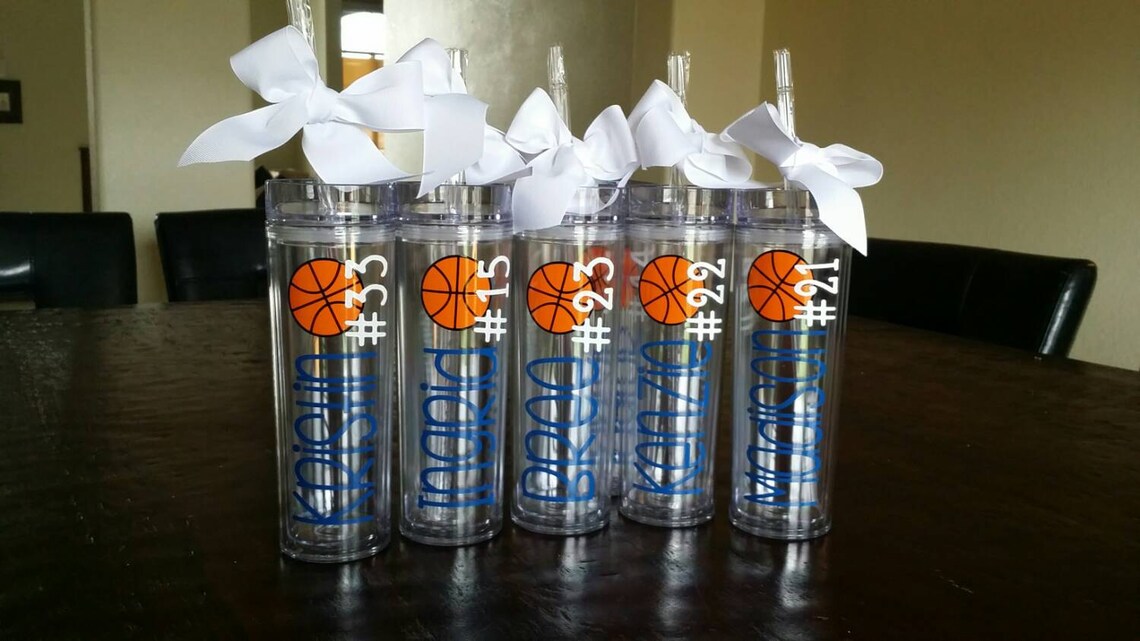 Basketball basketball tumbler Team Gift Monogram Tumbler Etsy