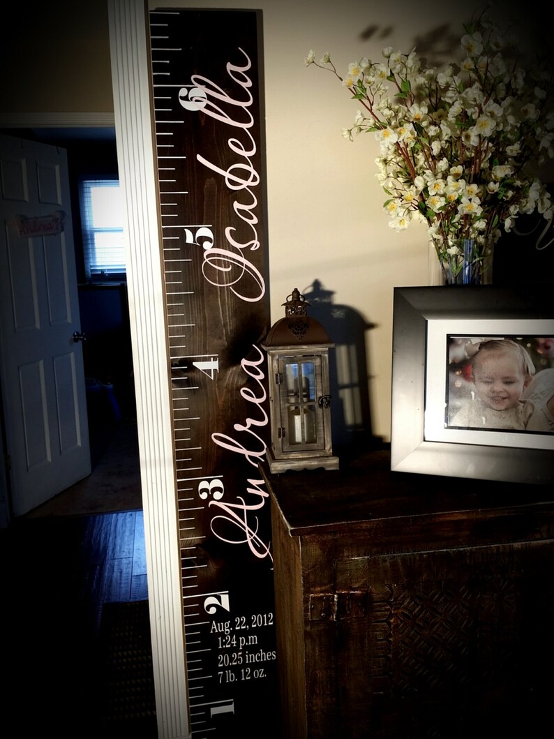 Custom Growth Chart Distressed Wood Growth Chart Growth Etsy