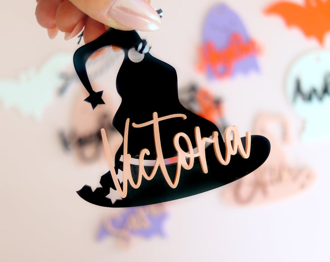 witch Basket Tag | Halloween Name Tags | Personalized Halloween | Candy Basket Tag | Trick or Treat | Boo Bag Name Tag | halloween Basket