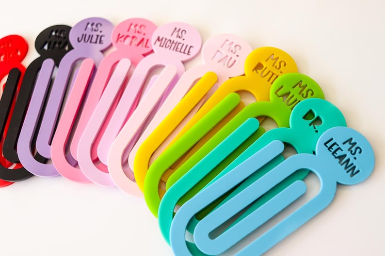 Bookmarks personalized bookmark Personalized Teacher Gifts Teacher Paperclip Bookmark With Name Paperclip Bookmark For Teacher Appreciation