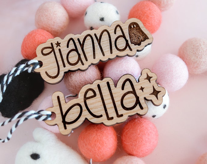 Halloween Name Tag, Personalized Name Tag, Halloween Basket Tag, Basket Name Tag, Bat Name Tag, Halloween Gift Tag for boys, Boo Basket Tag
