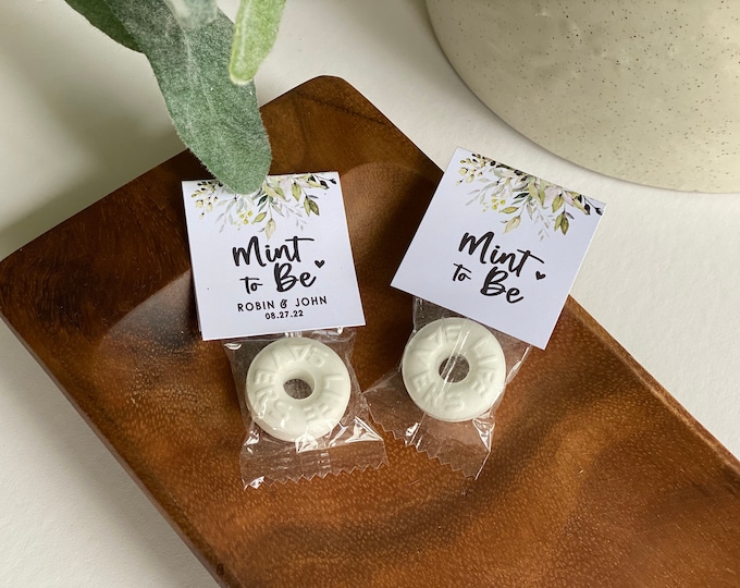 Wedding Mints, Mint to Be Wedding Favors, Wedding Favor Mints, Watercolor Floral Favors, Cute Wedding Favors, Mint Life Savers, mint favors