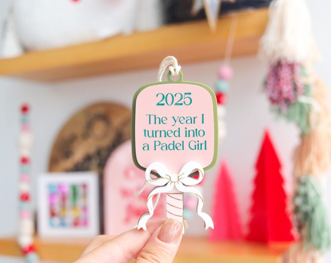 Pickleball Ornament, Padel Christmas Ornament
