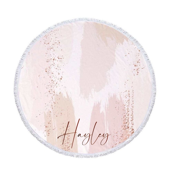 Boho Beach Towel Personalized Bachelorette Beach Towel Personalized Bridesmaid Towel Round Towel