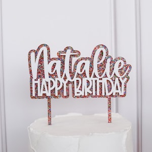 Happy Birthday Cake Topper, Personalized Cake Topper, Custom Cake topper for parties, Custom Name Party Decoration, Acrylic Cake Topper