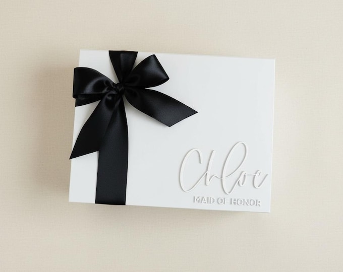 Luxury Personalized Magnetic Gift Box | Custom Box | Bridesmaid Gift | Keepsake Wedding Party Box |Will You Be My Bridesmaid | Gift Box