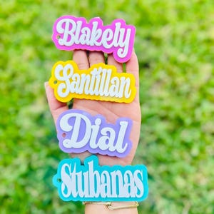 Acrylic Keychain, Retro Name, Personalized Acrylic Name Tag, Backpack Name Tag, Diaper Bag, Lunchbox Name Tag, Name Tag, Bag Tag, School tag