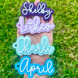 Acrylic Keychain, Retro Name, Personalized Acrylic Name Tag, Backpack Name Tag, Diaper Bag, Lunchbox Name Tag, Name Tag, Bag Tag, School tag