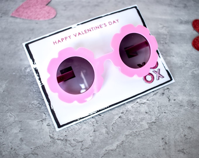 Flower sunglasses,  Day, gift, Galentines Day gift idea  Day gift for kids, Heart shape sunglasses, heart sunnies