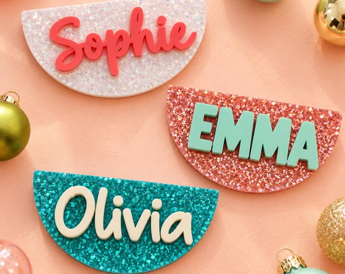 Owala Name Plate, teenager christmas gift, accessories, twin christmas gift, owala glitter plate,  Owala glitter name