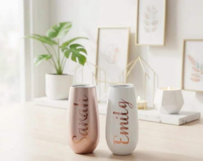 Custom Name Tumbler, Insulated Stainless Steel Cup, Bridesmaid Wine Tumbler, Skinny Wine Tumbler, Bridesmaid Gift, Bridesmaid favor