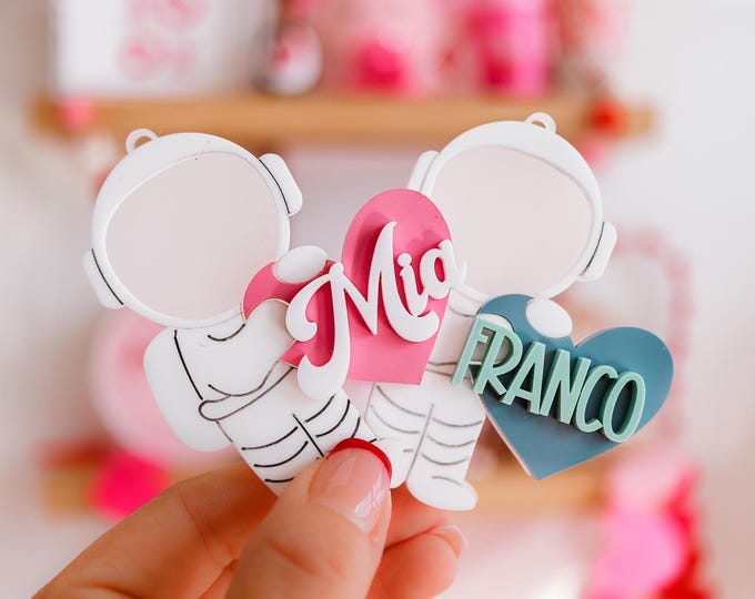 Personalized Name tag, personalized valentines name tag for boy, astronaut name tag, galaxy name tag, valentines tag for boy, gift for boy