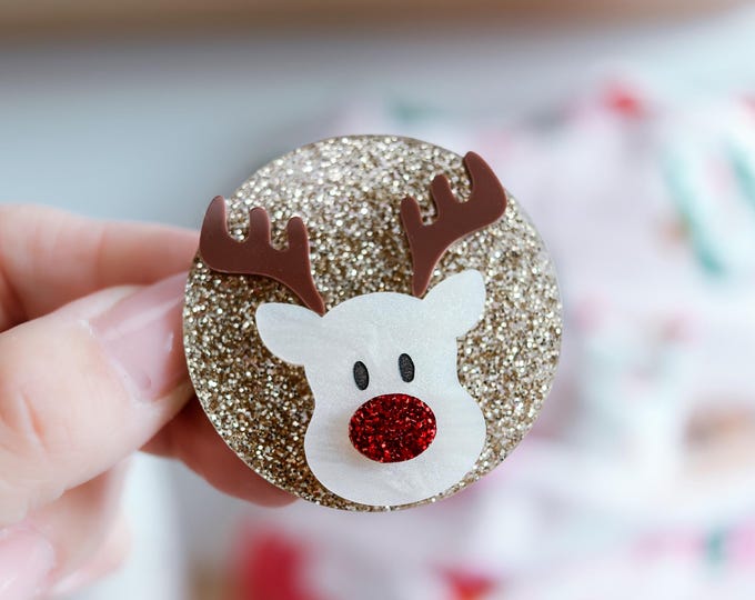 Christmas badge reel cute Christmas gifts for teachers, secret Santa gifts for coworkers, reel badge clip for nurse, retractable badge reel