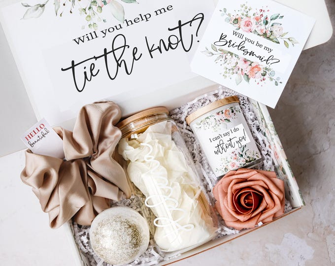 Will You Be My Bridesmaid Proposal Box Set blush Personalized Bridesmaid Gift Box Set Matron of Honor Maid of Honor Bridesmaid Glass Tumbler