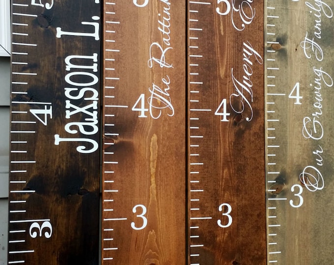 Personalized Growth Chart, Wooden Growth Chart, Height Chart, Wood Growth Chart Christmas Gift Thanksgiving decor  Children Kids Room Decor