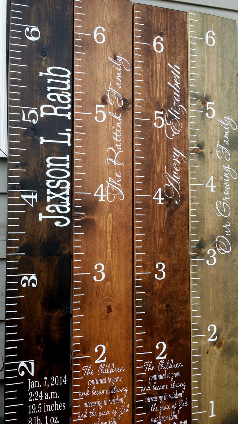 Wooden height chart Childrens Growth Chart.Giant Wooden Growth Etsy