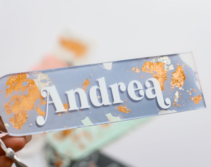 Personalized Bookmark, Acrylic bookmark with name, painted book mark, bookmark for women, bookmark personalized, book lover gift book marks