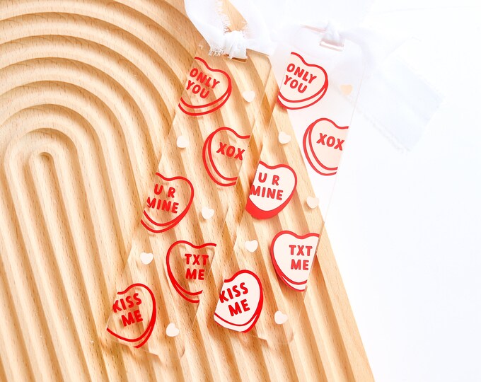 Bookmark,  gift for kids, friendship day gift, conversation hearts gift,  gift for reading lover