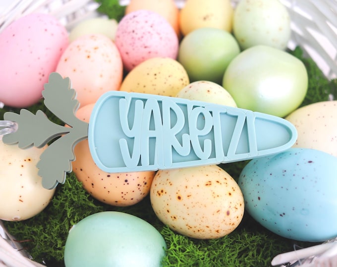 Easter Basket Tag, Personalized Easter Basket Name Tag, Custom Easter Tag, Carrot Easter Tag, Custom Carrot Tag, Easter Name Tag