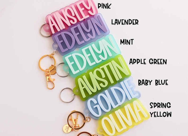 Etiqueta con nombre para mochila / Llavero con nombre para mochila para niños / Etiqueta con nombre personalizada / Etiqueta para bolsa de pañales / Etiqueta para lonchera / Etiqueta para niños / Etiqueta con nombre personalizada imagen 8