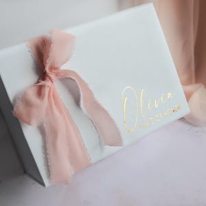 Magnetic Box White or Black, Gift Box Bridesmaid Empty Gift Box Proposal Magnetic Box |Bridesmaid Box| Maid of Honor Gift Box| strong Box image 2
