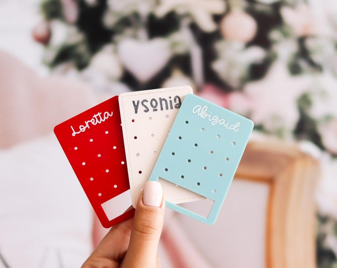 Earring Holder Personalized for Girl, Earring Organizer, Stud Earring Holder, Jewelry Organizer, Girls Gift Ideas