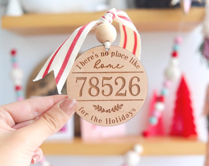 Personalized Zip Code Ornament,  Christmas Ornament,  Holiday Decor