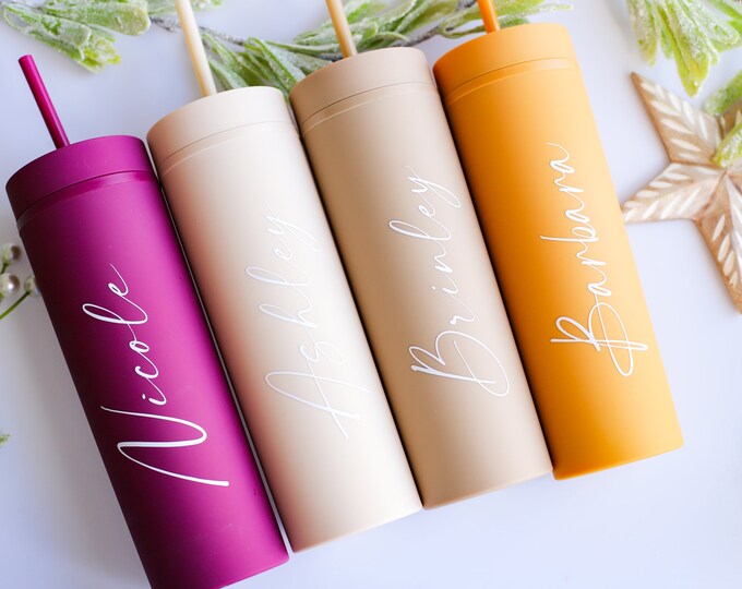 Personalized Tumbler | Neutral colors tumbler |  Coworker gift | Corporate Gift | Gift under 20