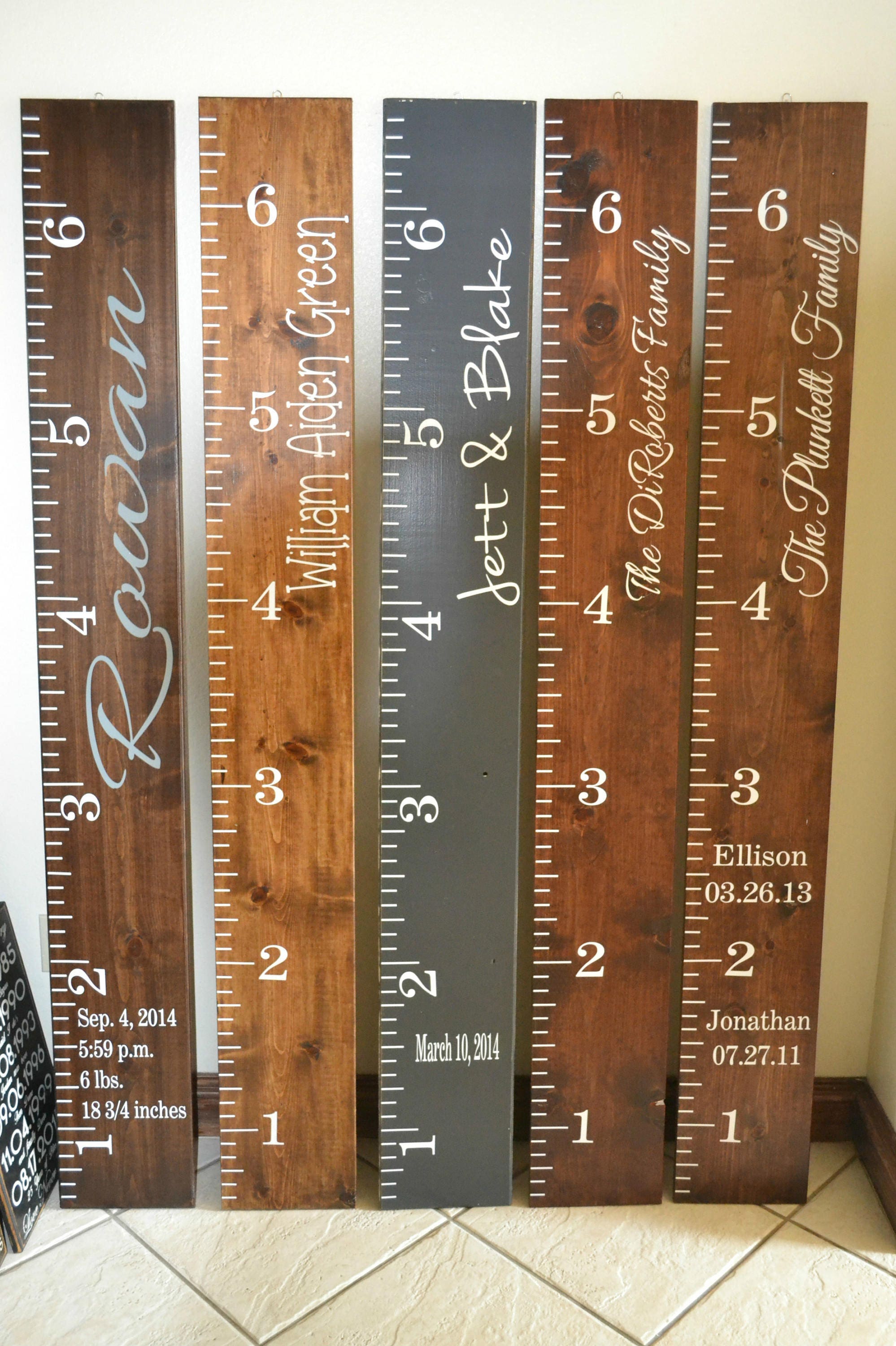 Kids height chart height chart for girls family height chart | Etsy