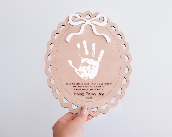 Office gift for mom, Handprint Mom Sign, Meaningful DIY Children’s Gift Mother's Day Sign Mother's Day Gift, Handprint Keepsake Toddler Gift
